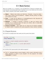 Image result for Basic Syntax of C++