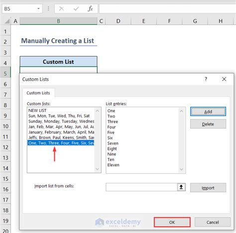 Image result for Excel List Examples