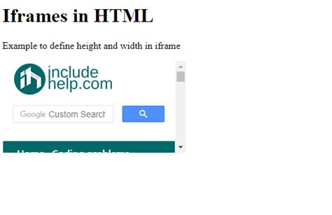 Image result for Iframe HTML Output