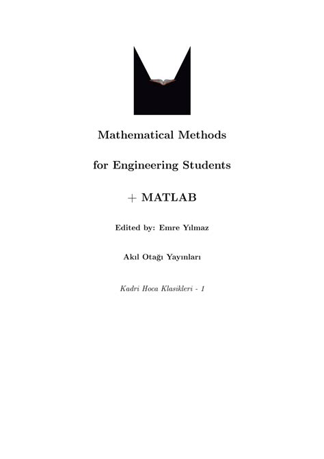 Image result for Mathematical Methods in Engineering