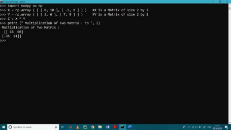Matrix Python Code に対する画像結果
