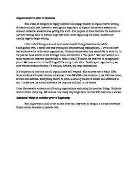 Image result for Argumentative Letter Example