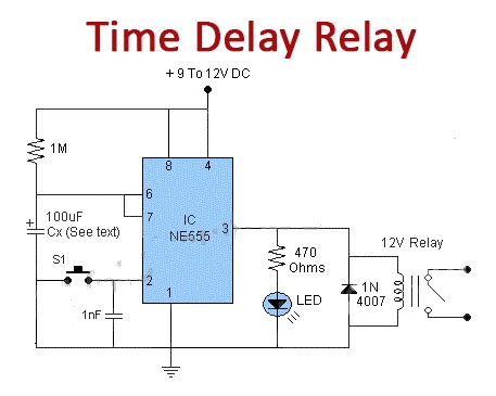 Image result for Time Delay Relay Circuit Diagram