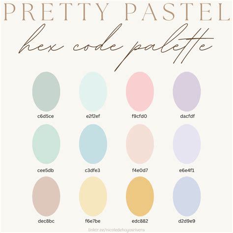Pretty Pastel Color Palette with Hex Codes and Instructions | Easter ...