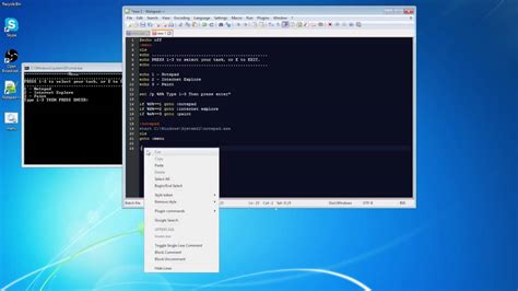 Toradh íomhá ar Batch Menu Script