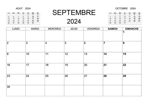 Calendrier. Septembre 2024 എന്നതിനുള്ള ഇമേജ് ഫലം
