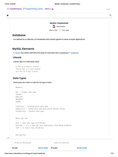 Image result for MySQL Reference Cheat Sheet