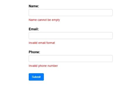 Image result for JavaScript/HTML Contact Form