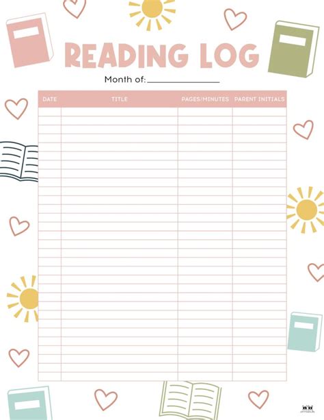 Afbeeldingsresultaten voor Elementary Reading Logs
