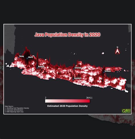 Afbeeldingsresultaten voor Java Indonesia Population Density Map