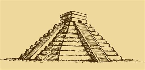 Image result for Aztec Pyramid Drawing
