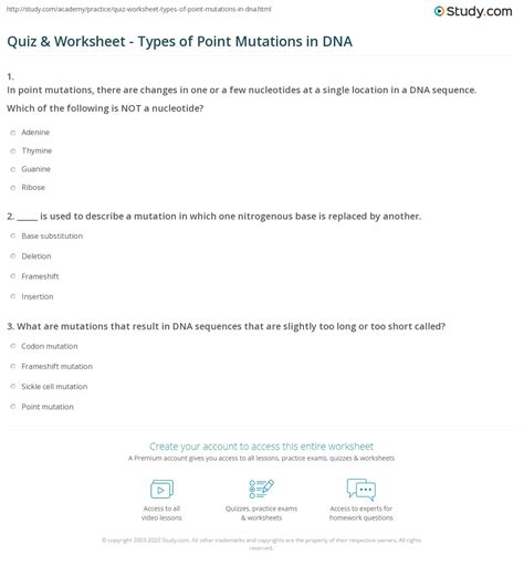 Image result for DNA Mutations Practice Worksheet Answers