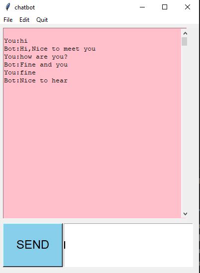 Image result for Screenshot for Chatbot Output in Python