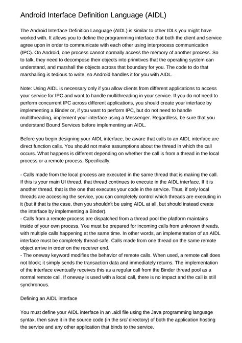 Android Interface に対する画像結果