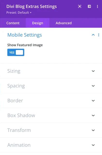 Toradh íomhá ar Divi Mobile View