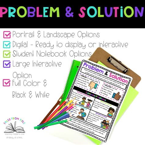 Résultat d’images pour Problem and Solution Anchor Chart Worksheet 3rd Grade