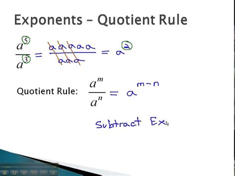 Image result for Quotient Rule Exponents Examples