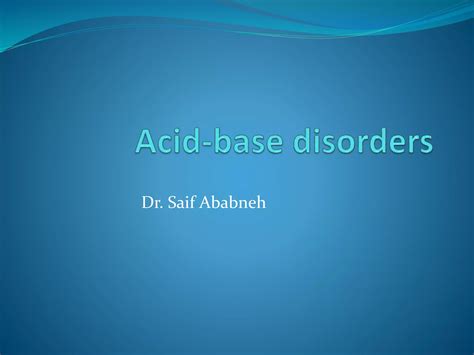 Image result for Acid-Base Disorders