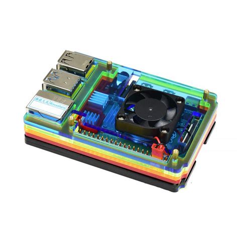 Toradh íomhá ar Raspberry Pi Case with LED Fan and Screen