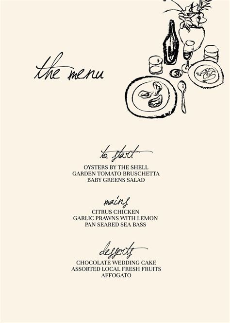 Image result for Menu Card Design Simple Drawigs