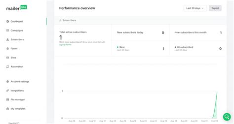 Toradh íomhá ar MailerLite Interface