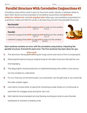 Image result for Parallel Structure for Kids Worksheet