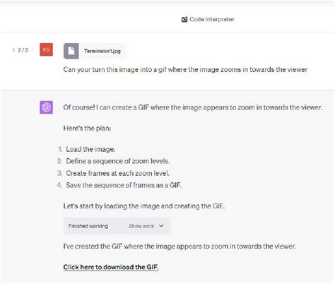 Toradh íomhá ar Code Interpreter Twitter GIF