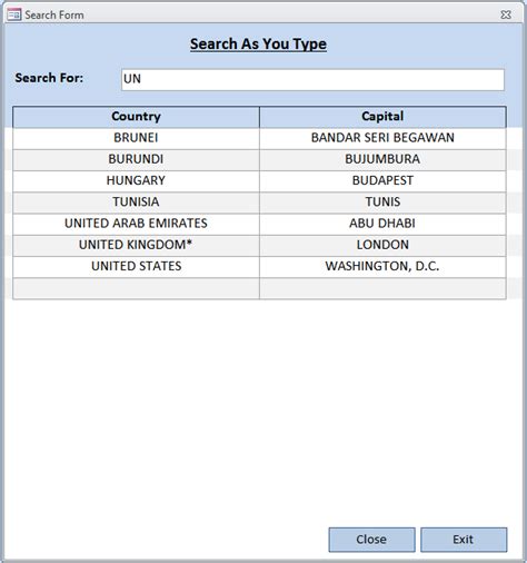 Image result for MS Access Search Button for a Check Number