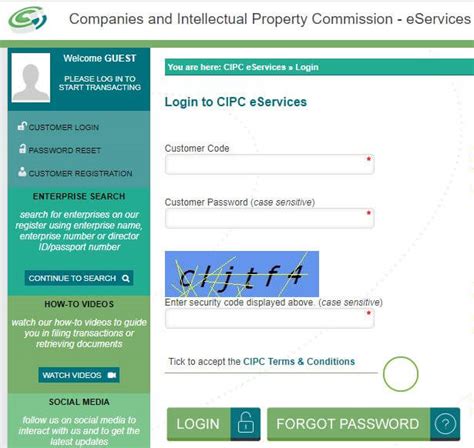Image result for How to Find CIPC Customer Code