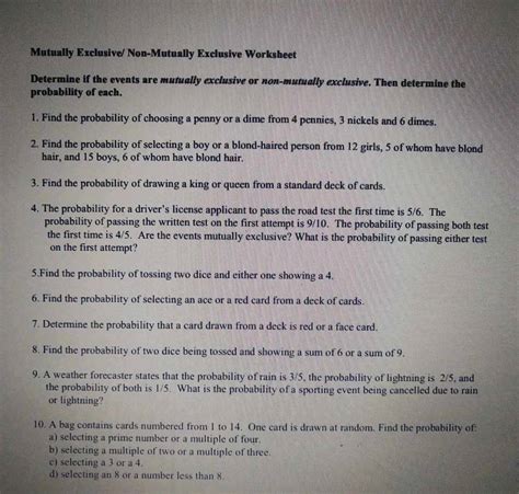 Toradh íomhá ar Probability Mutually Exclusive Visual