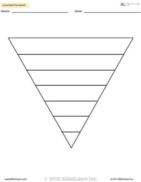 Image result for Inverted Pyramid Worksheet