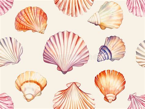 Image result for How to Draw Shells Repeat Pattern