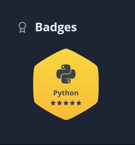 Image result for Python HackerRank Badge