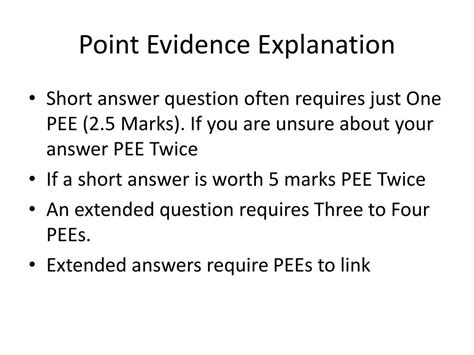 Image result for Point Evidence Explain Questions