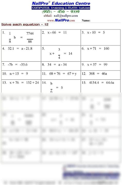 Image result for 10th Grade Math Worksheets with Answer Key