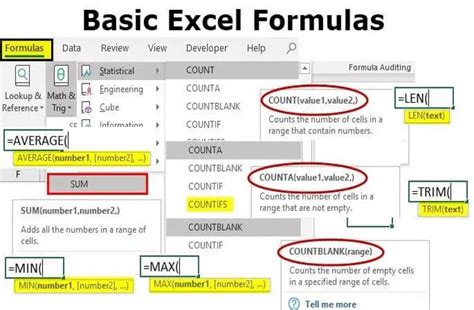 Image result for Simple Excel Functions