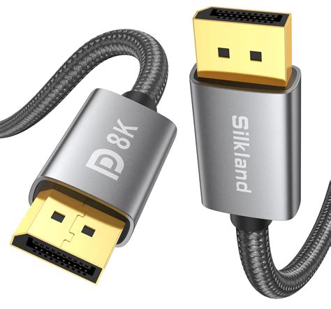 Silkland [VESA Certified] 8K DisplayPort Cable 1.4, DP Cable 10FT [8K ...