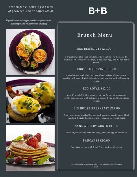 Image result for Brunch Menu
