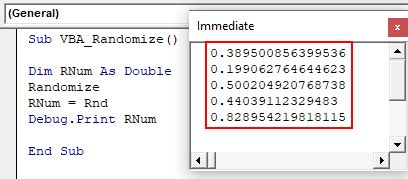 Toradh íomhá ar Randomize VBA