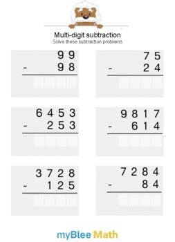 Image result for Multi-Digit Subtraction