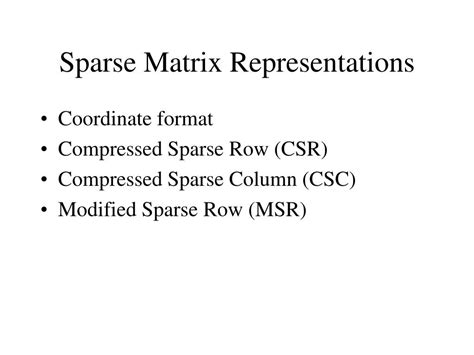 Afbeeldingsresultaten voor Compressed Sparse Row Matrix