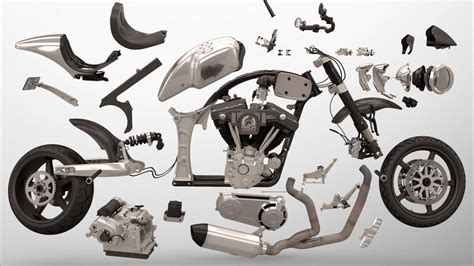 Motorcycle Engine Exploded View に対する画像結果