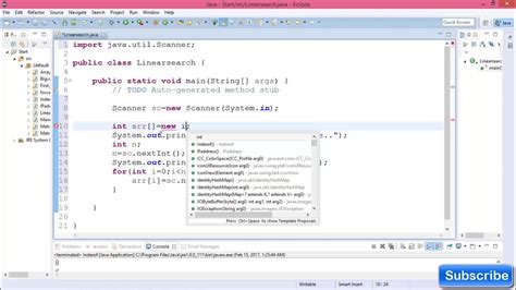 Image result for Linear Search Array Program in Java