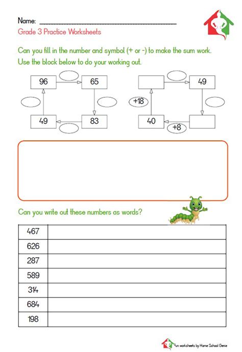Image result for 3rd Grade Worksheets with Answers