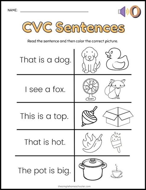 Image result for CVC Simple Worksheets