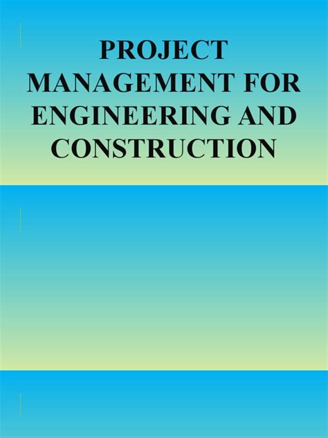 Image result for Project Engineering Management PDF