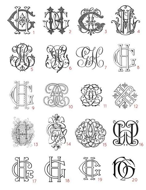 Image result for Monogram Examples 1800