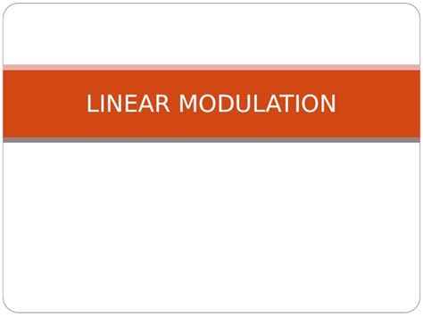 Linear Modulation Techniques に対する画像結果