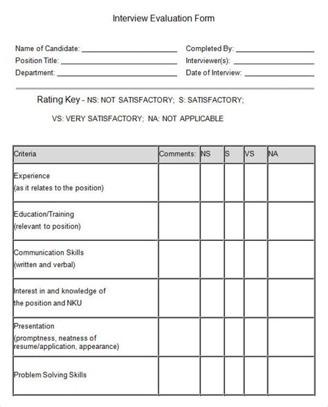 Toradh íomhá ar Sample Interview Standards Guide Sheet