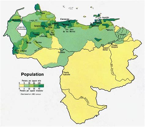 Image result for Population Map of Venezuela